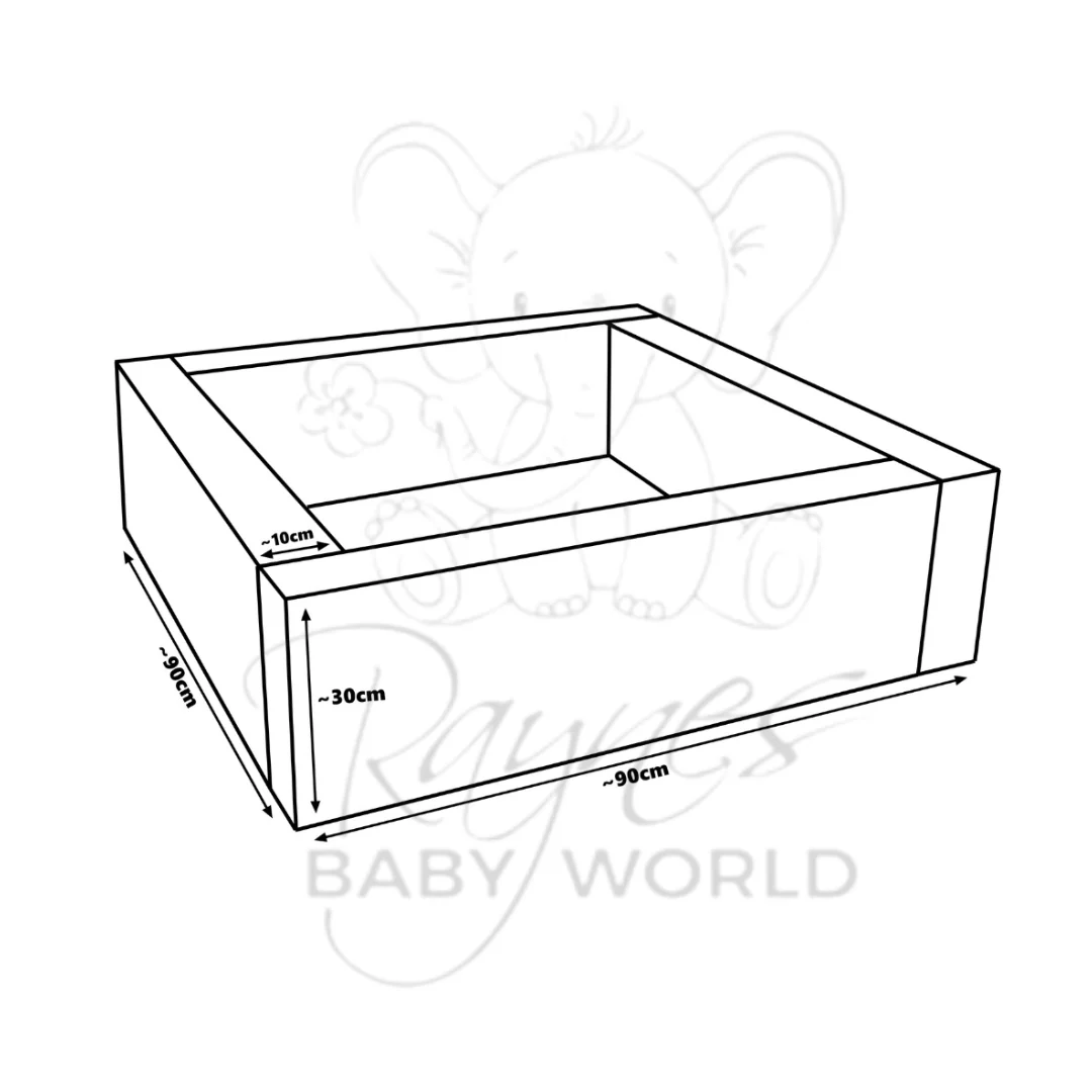 Eco Leather Square Ball Pool - Pastel Blue - Image 3